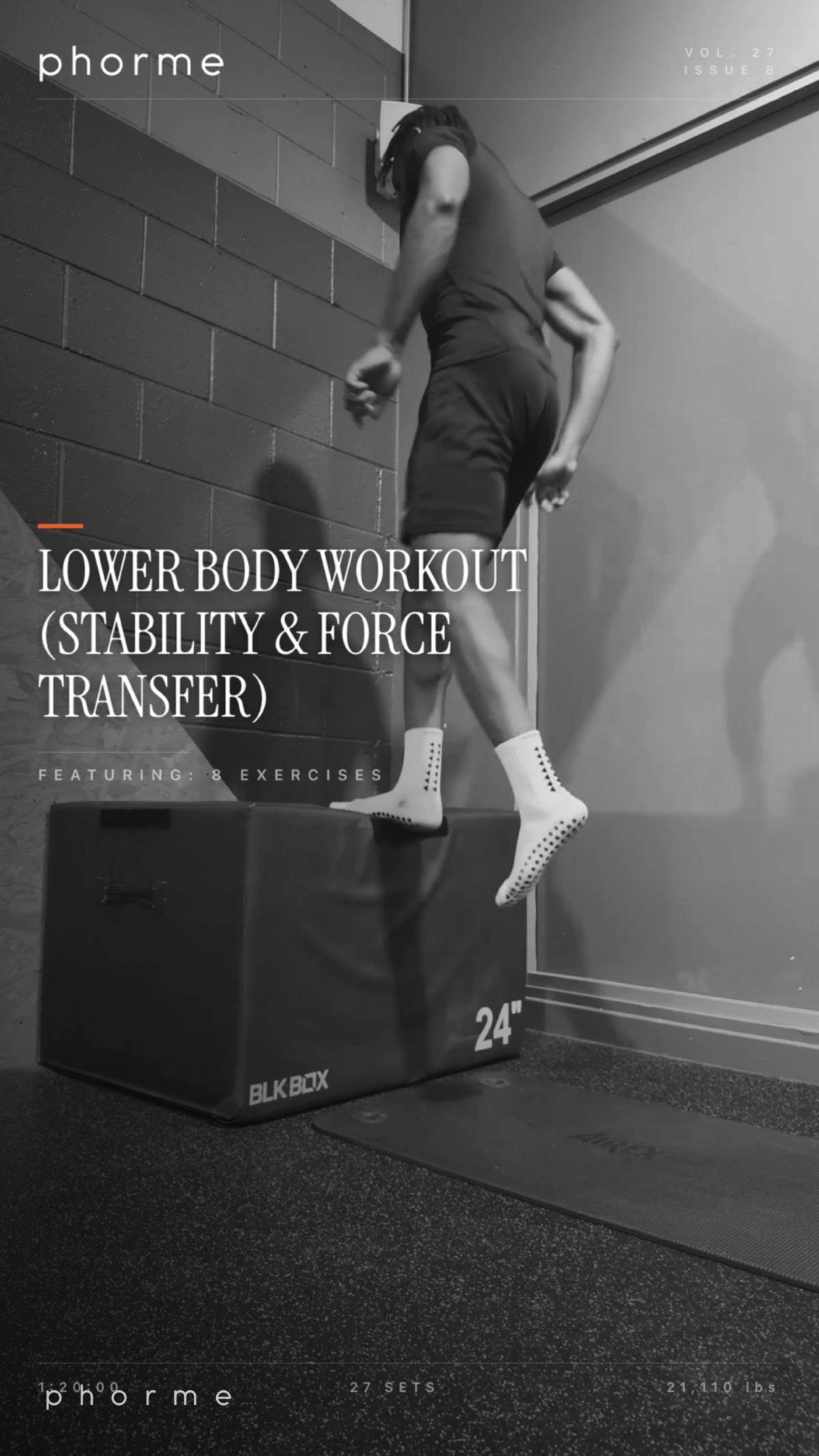 lower body workout (stability & force transfer)