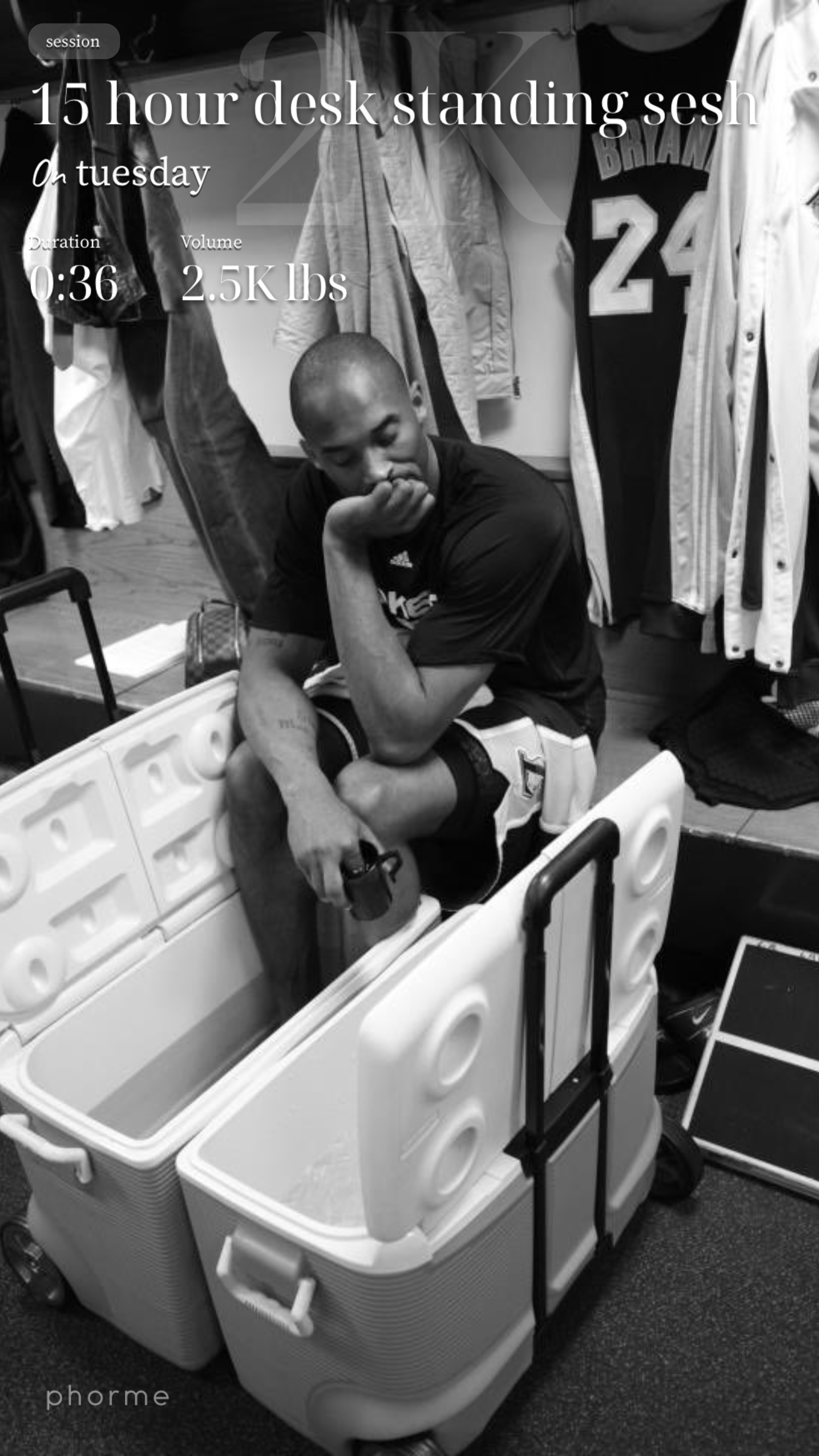 15 hour desk standing sesh