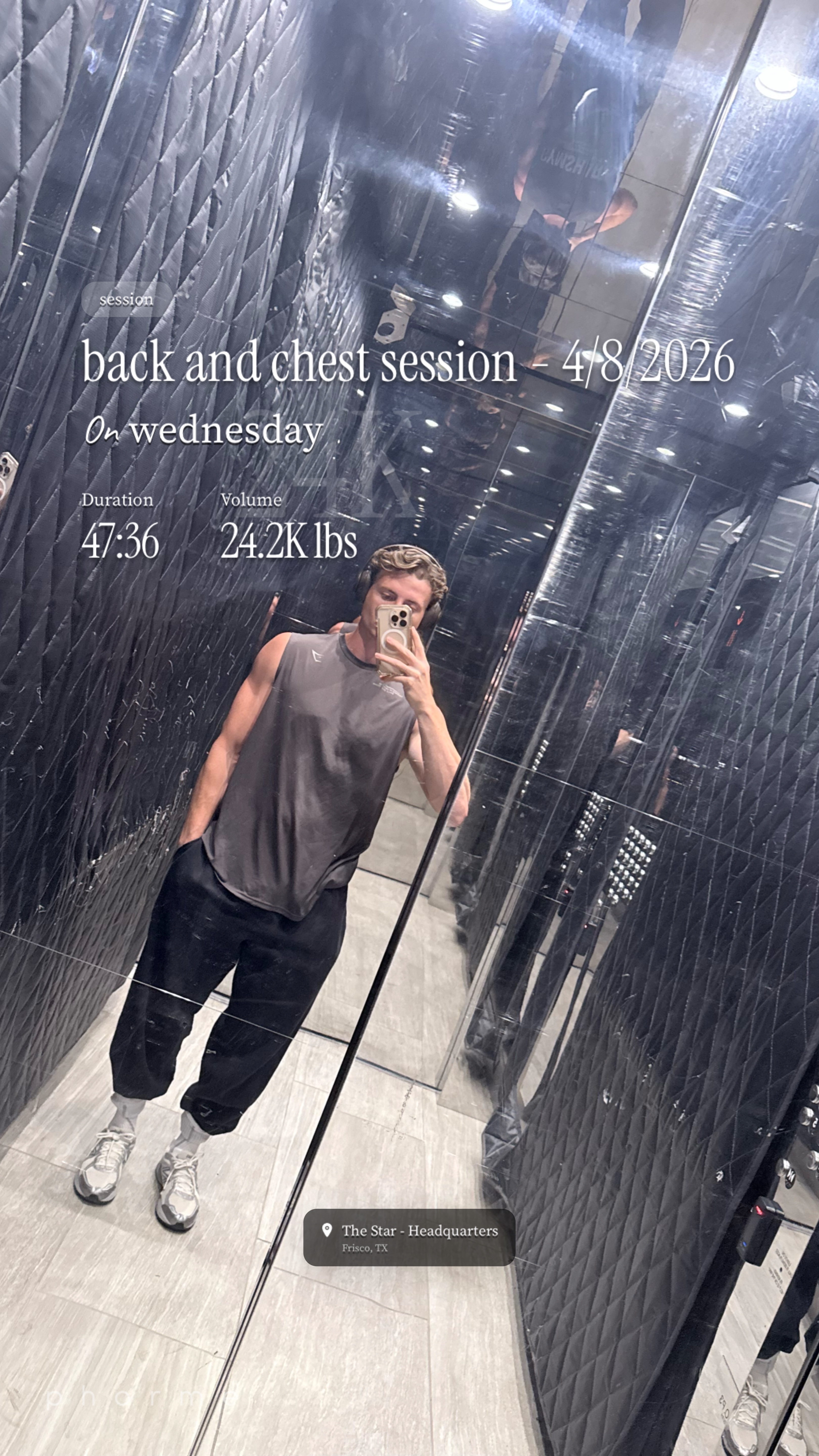 back and chest session - 4/8/2026